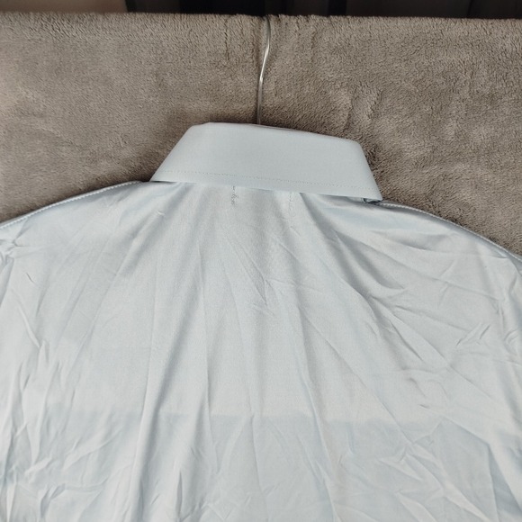 NWOT Collars and Co Collar Polo Golf Shirt Mens Large Light Blue Solid Flat - Picture 6 of 11